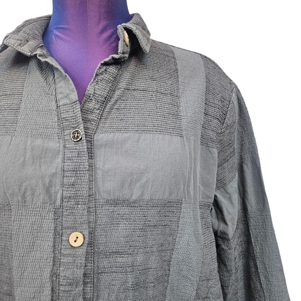 Minibee Boutique Grey Patchwork Cotton Shirt Dres… - image 2